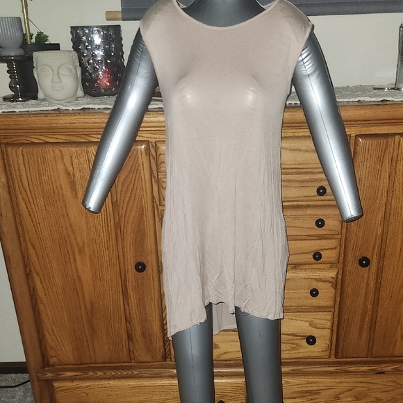 Forever 21 Tan Asymmetrical High Low Dress - Picture 1 of 3